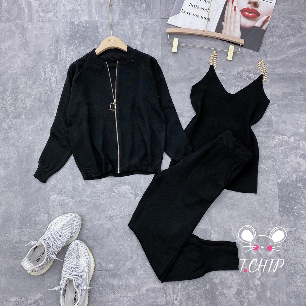 Matching set with pant jacket and top